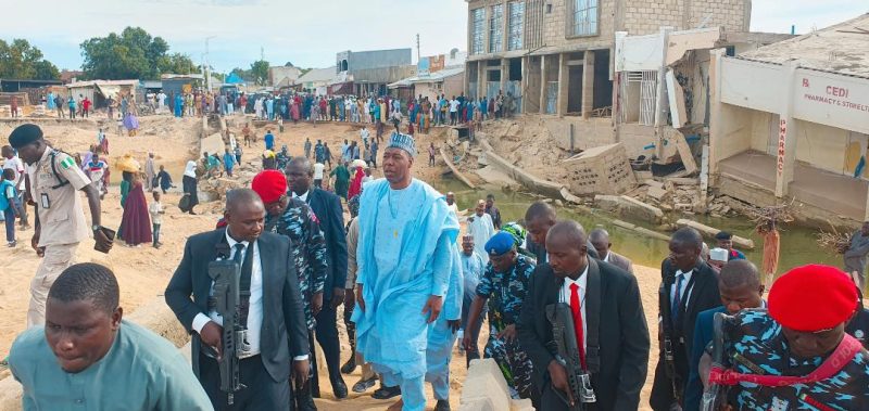 Governor Tours Flood-Ravaged Facilities in Borno State