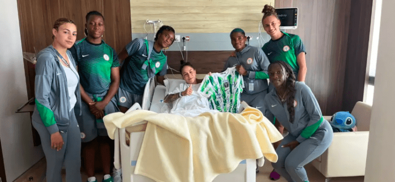 Super Falcons Visit Defender Gabriela Salgado After Horror Injury