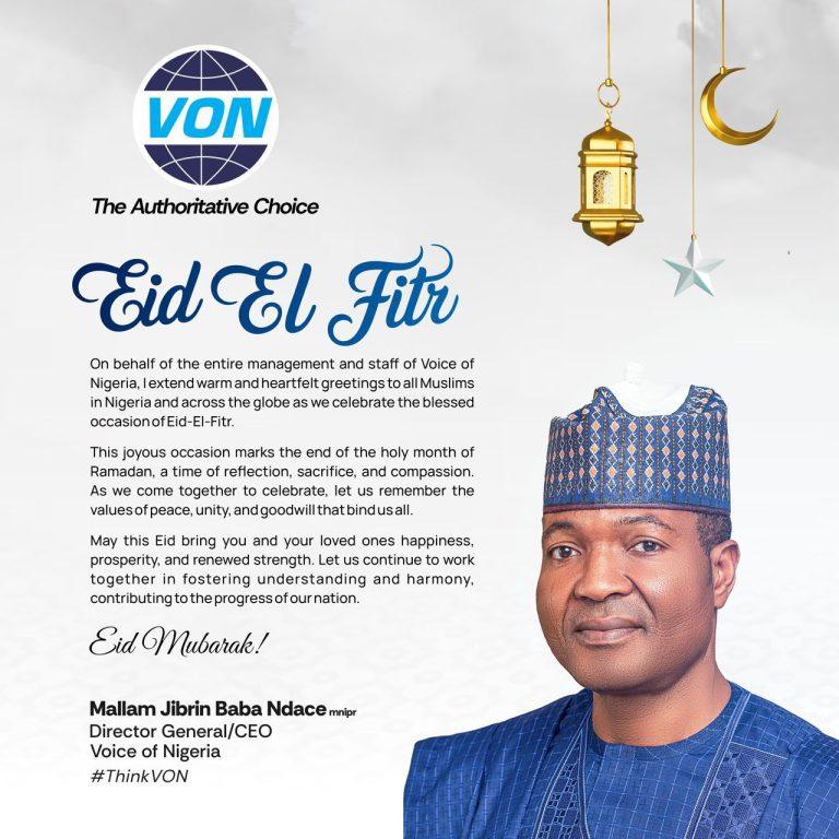 VON Felicitates Muslims on Eid