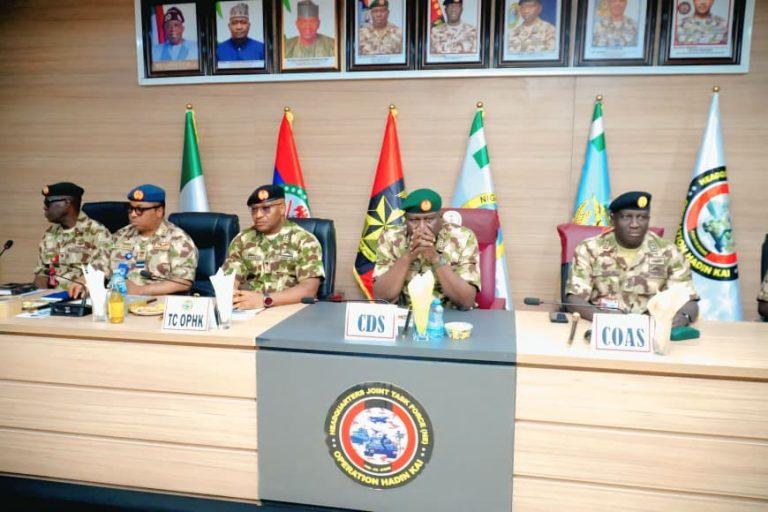 CDS, COAS Arrive Maiduguri for Operational Assessment