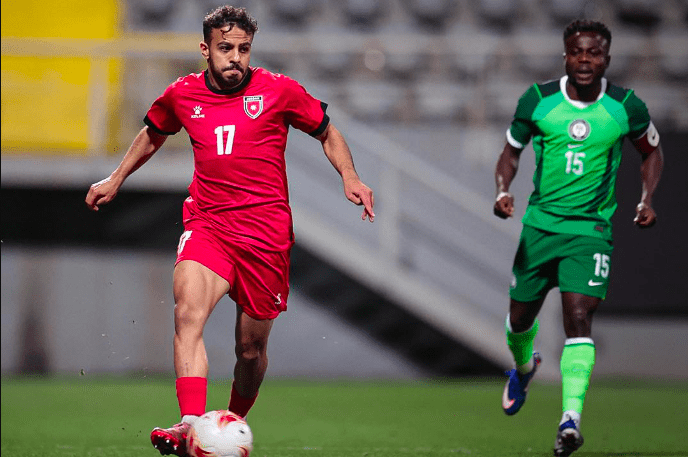 Action during International Friendly between the Super Eagles of Nigeria and Jordan.