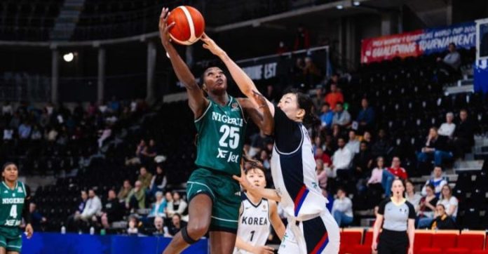 Action during 2026 FIBA Women’s World Cup qualifiers between D’Tigress of Nigeria and South Korea in Lyon, France