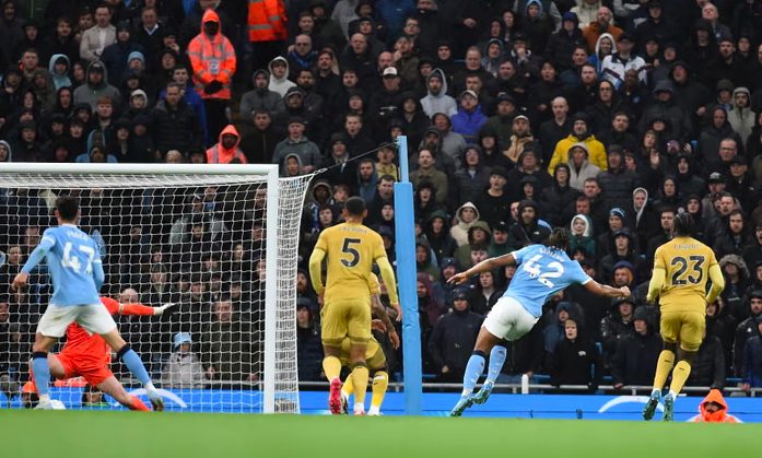 Ghanaian International Antoine Semenyo scores.
