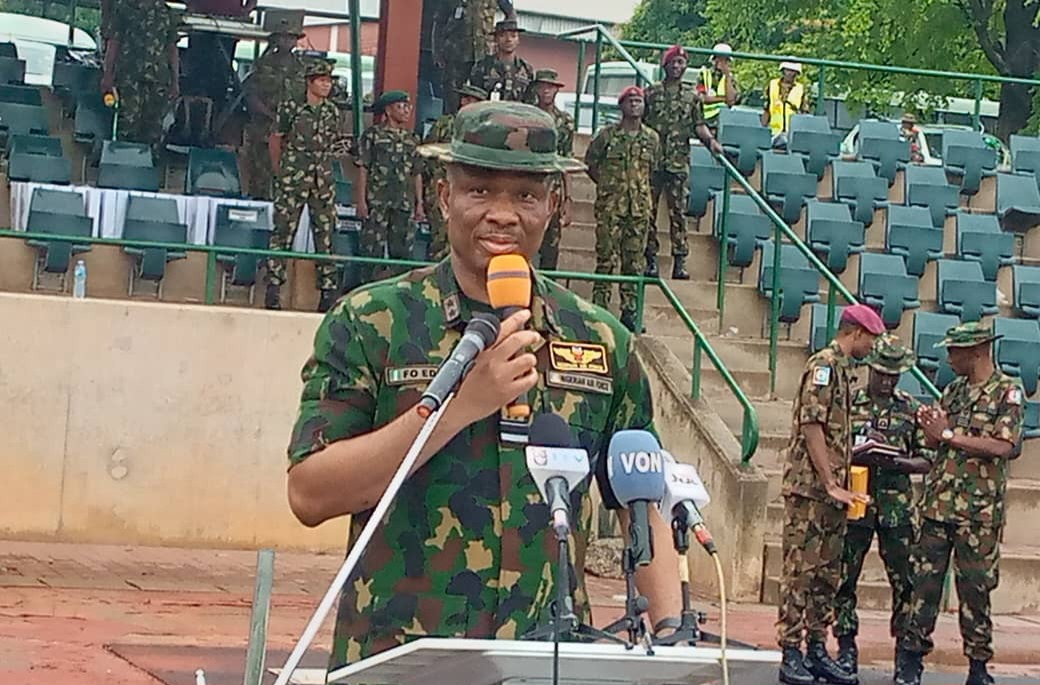 Chief of Policy, Plans and Defence, Air Vice Marshal Francis Edosa, representing the Chief of Defence Staff (CDS), General Olufemi Oluyede.