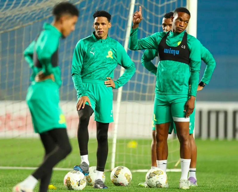 Mamelodi Sundowns defender, Grant Kekana, in training.