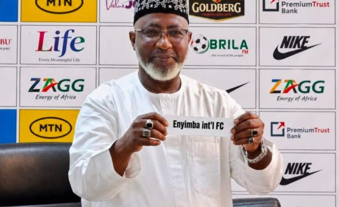 NFF General Secretary, Dr. Mohammed Sanusi during President Federation Cup national competition draw ceremony, at the NFF Secretariat in Abuja, Nigeria.