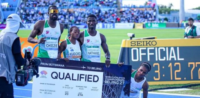 Nigeria's Mixed 4×400m Relay quartet of Samson Nathaniel, Taiwo Kudoro, Chidi Okezie and Patience Okon-George.