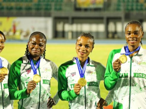 Team Nigeria won gold in the women’s 4×100m event, at the African Senior Athletics Championships in Ghana.