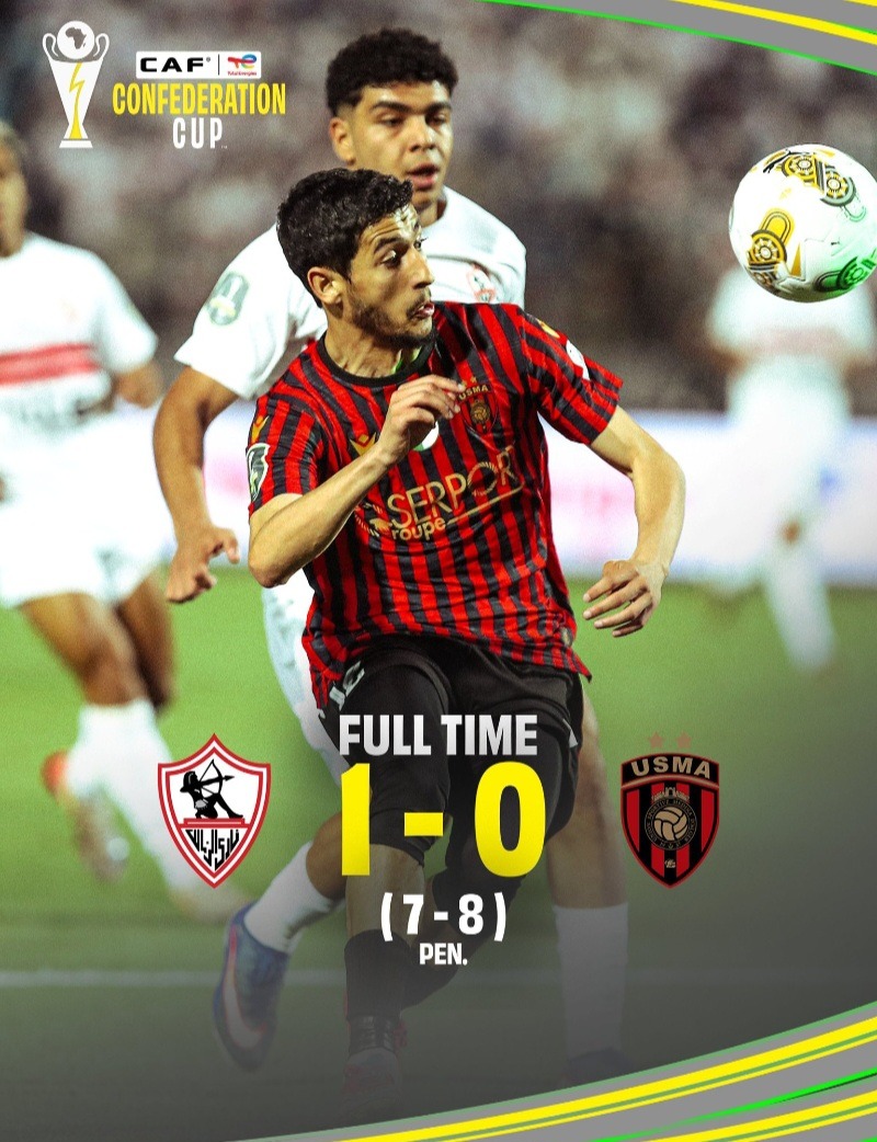 USM Alger Beats Zamalek To Win CAF Confederation Cup