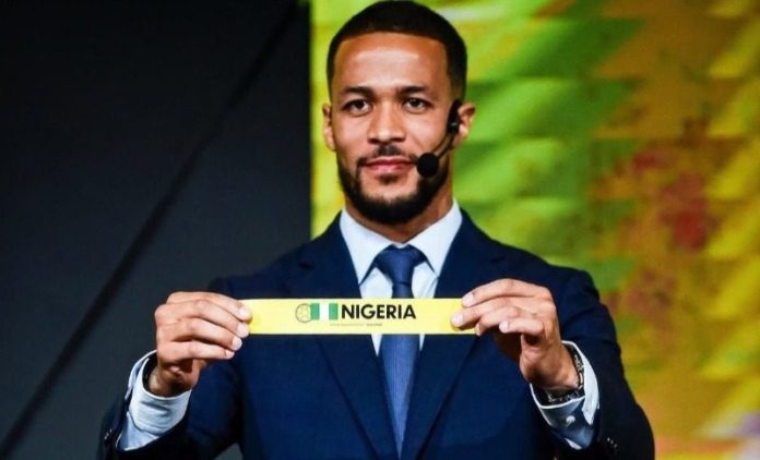Former Super Eagles of Nigeria captain, William Troost-Ekong, during 2027 Africa Cup of Nations draw ceremony, at the Egyptian Football Association headquarters in Cairo.