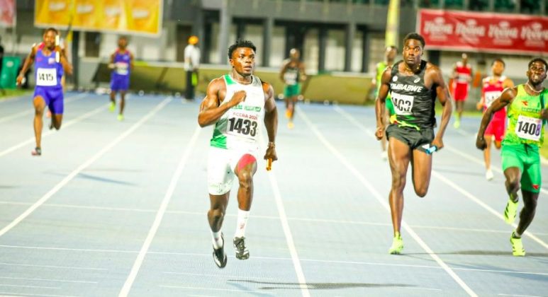 Nigeria&rsquo;s men&rsquo;s 4x100m team.