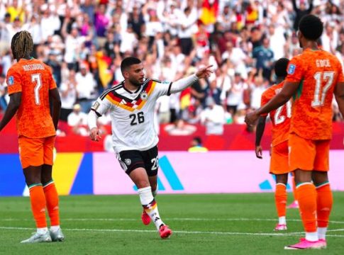 Germany's Deniz Undav celebrates goal against Cote d'Ivoire