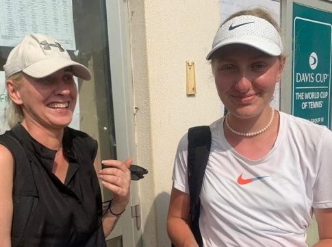 Lithuania’s Roneta Kacinskaite at the ITF J30 Junior Championship in Abuja, Nigeria.