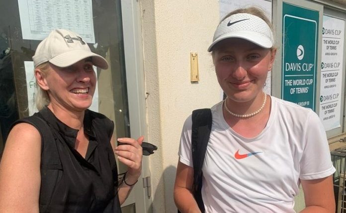 Lithuania’s Roneta Kacinskaite at the ITF J30 Junior Championship in Abuja, Nigeria.