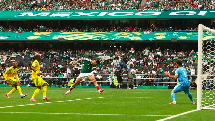 Mexico's Raul Jimenez scores goal