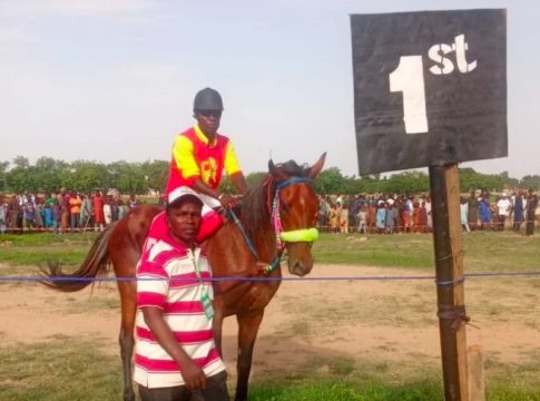 Niger Republic's Muhammad Muhtari Wins Zaria Horse Racing Derby in Kaduna State, Nigeria.