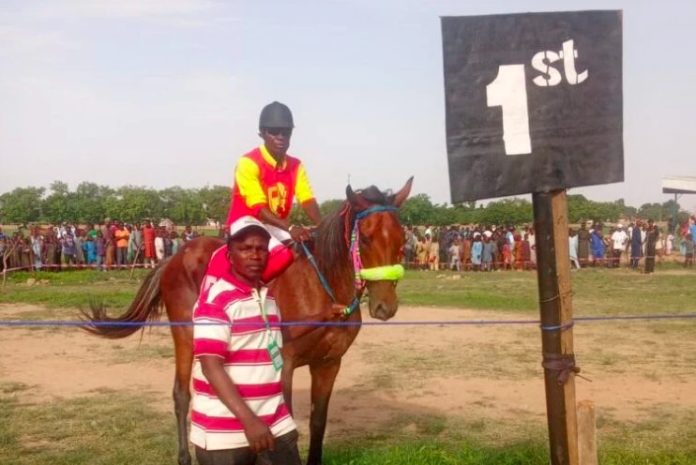 Niger Republic's Muhammad Muhtari Wins Zaria Horse Racing Derby in Kaduna State, Nigeria.