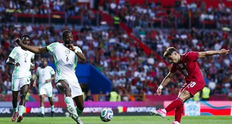 Portugal winger Pedro Neto scores goal against Nigeria.