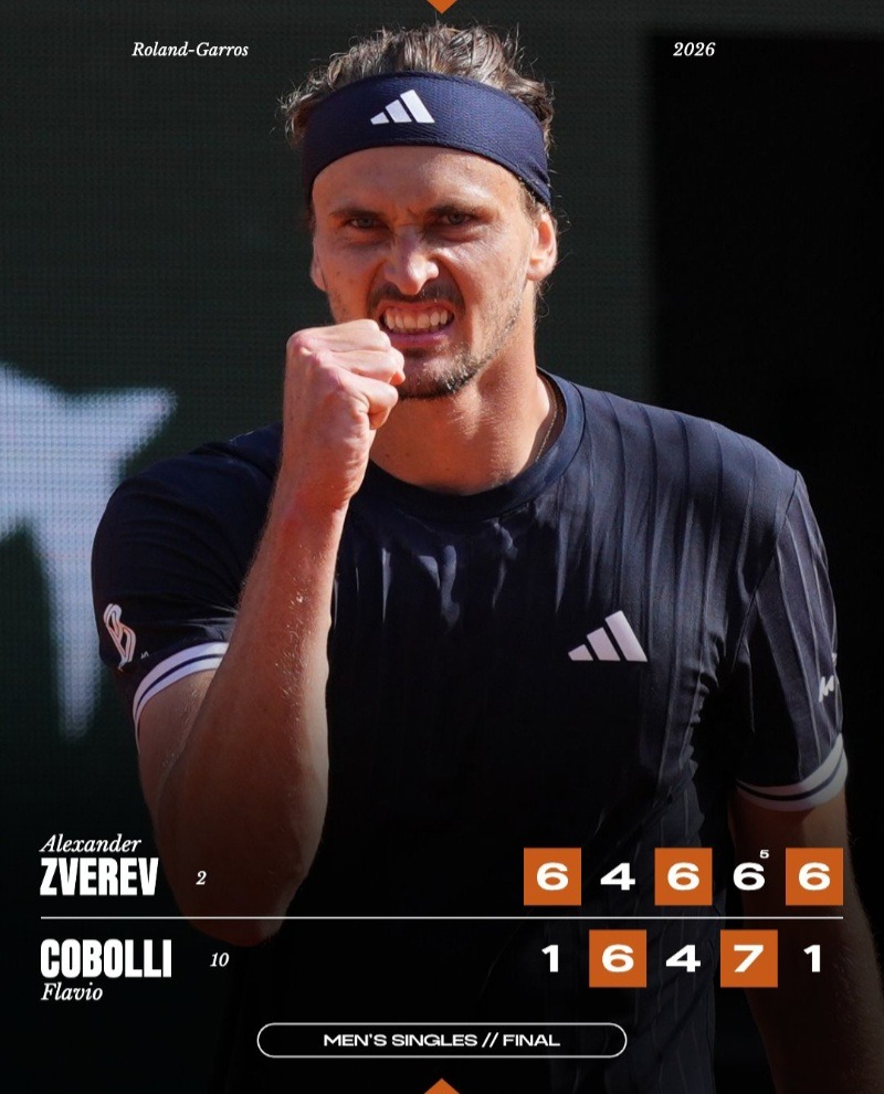 German star Alexander Zverev lifts French Open title.