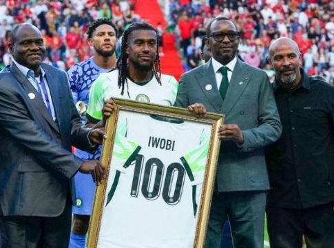 Midfielder Alex Iwobi Celebrates 100 Caps For The Super Eagles of Nigeria.