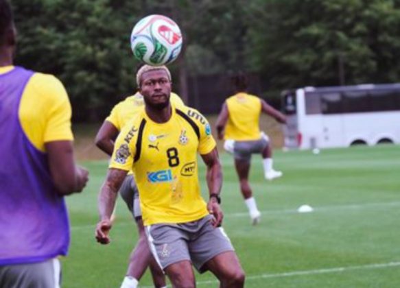 Black Stars of Ghana players in training ahead of 2026 FIFA World Cup match against Panama.