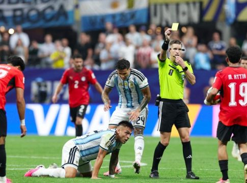 Image of 2026 FIFA World Cup match between Argentina and Egypt.