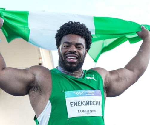 Team Nigeria's Chukwuebuka Enekwechi.
