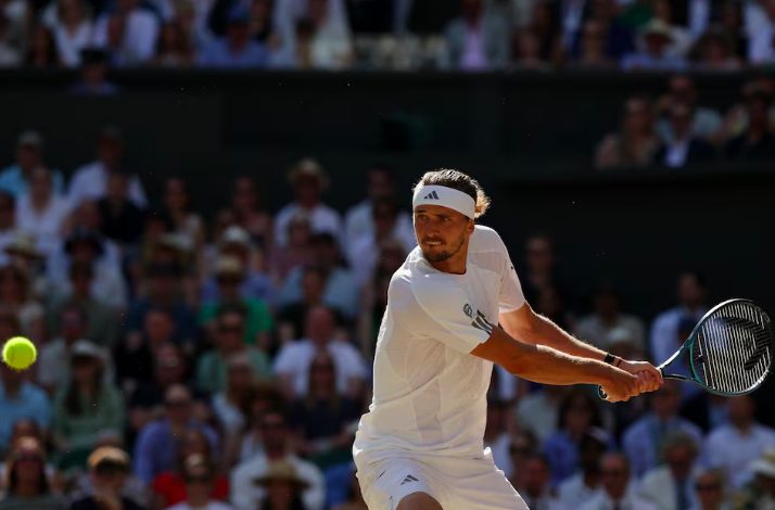 Germany's Alexander Zverev in action