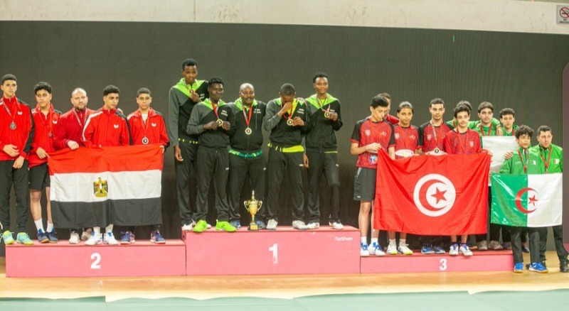 Team Nigeria U-19 Boys on the podium.