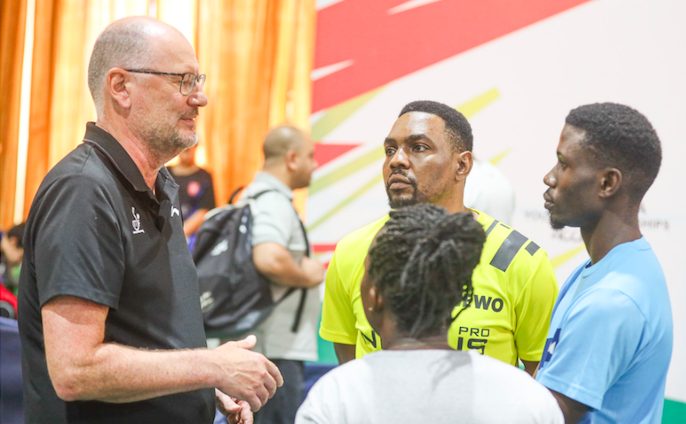 ITTF Sports Development Director, Mikael Andersson (L).
