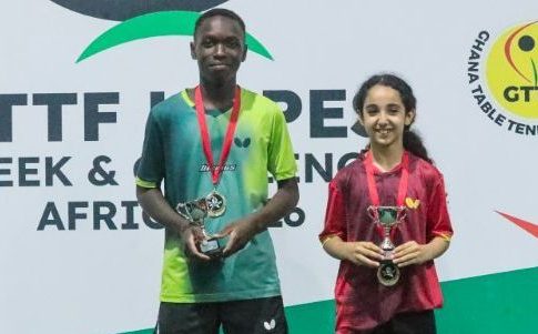 Uganda's Joseph Sebatindira (L) and Egypt's Zeina Ayma Mohammed (R) emerged as the top performers in the boys' and girls' categories at the 2026 ITTF Hopes Week & Challenge Africa.