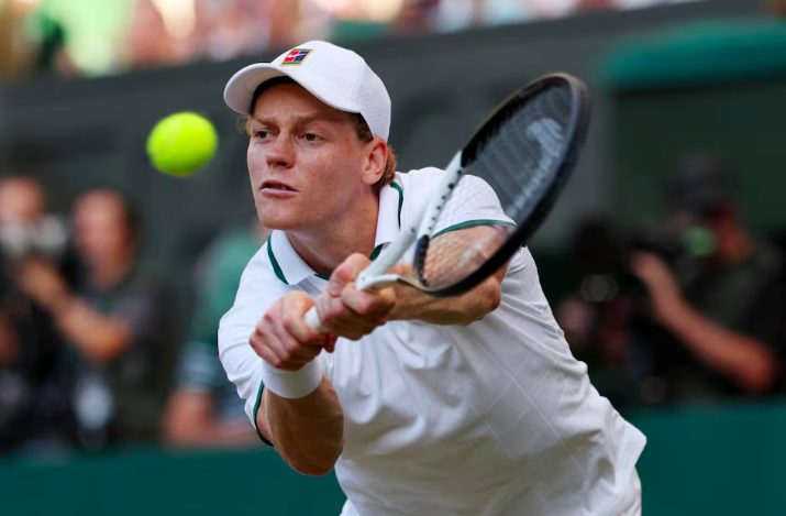 Jannik Sinner in action