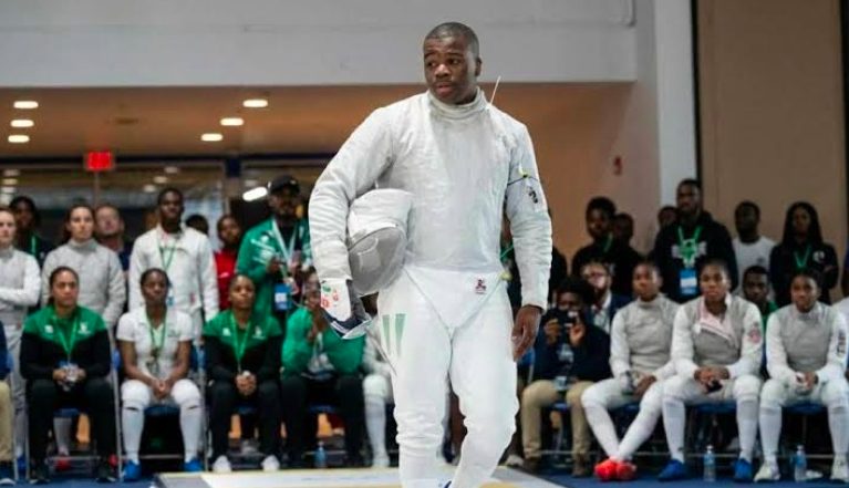 Nigerian fencer, Inkosi Brou