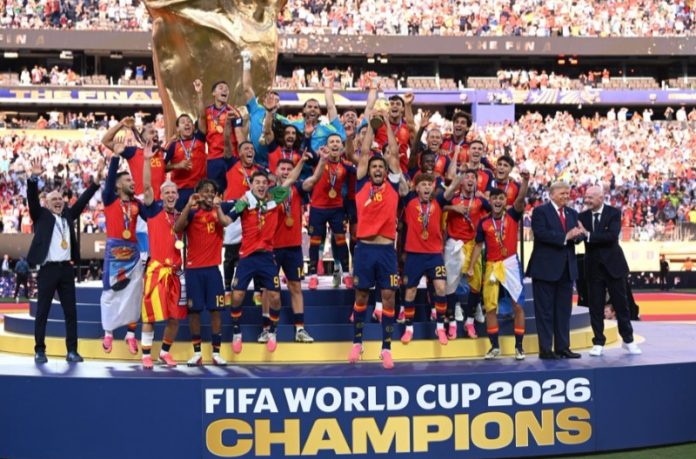 Spain defeated Argentina 1-0 in extra time to win the 2026 FIFA World Cup.
