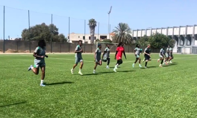 The Super Falcons of Nigeria in training.