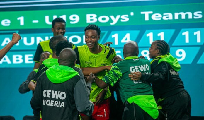 Nigerian table tennis sensation, Quadri Atunwon (C), at the 2026 ITTF Africa Youth Championships.