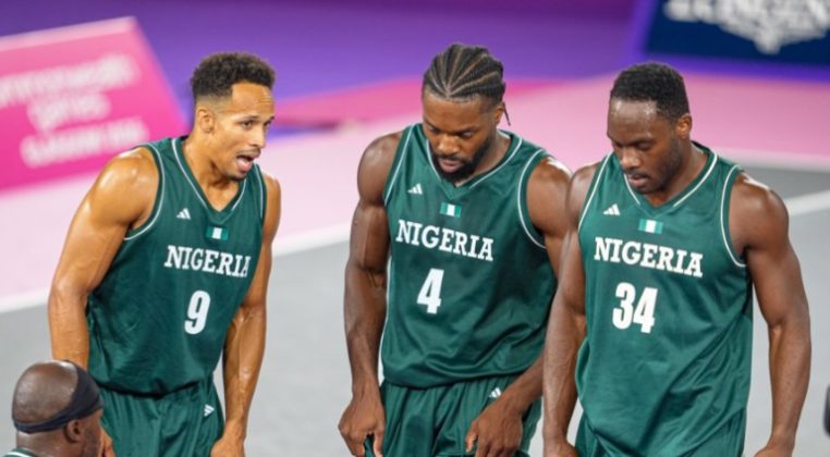 Team Nigeria's 3x3 men's basketball team