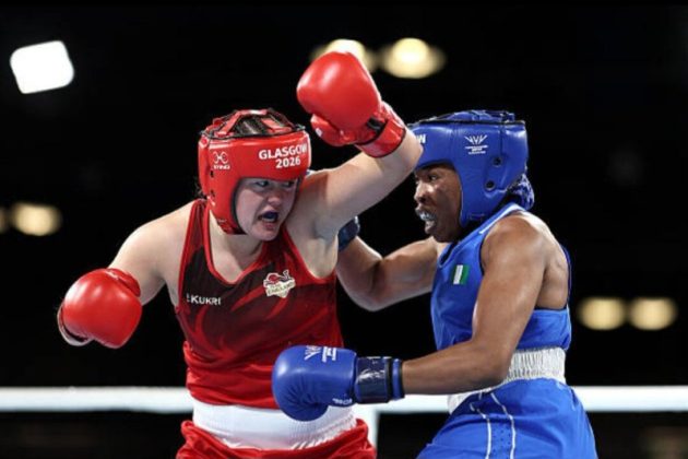 Team Nigeria's Patricia Mbata in action