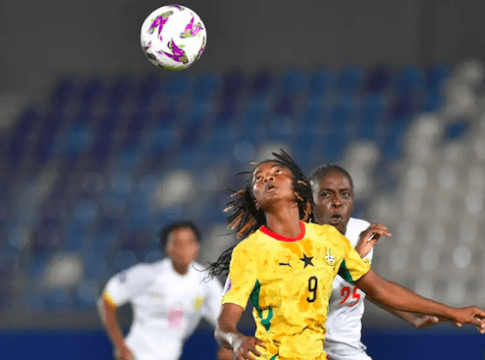 Action during WAFCON match between Ghana and Mali.