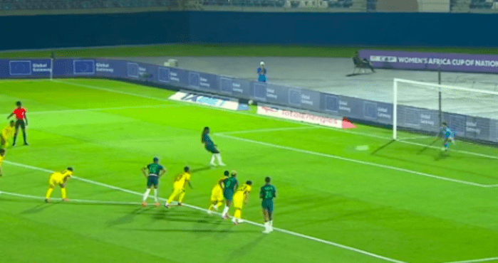 Christy Ucheibe scores penalty for Nigeria