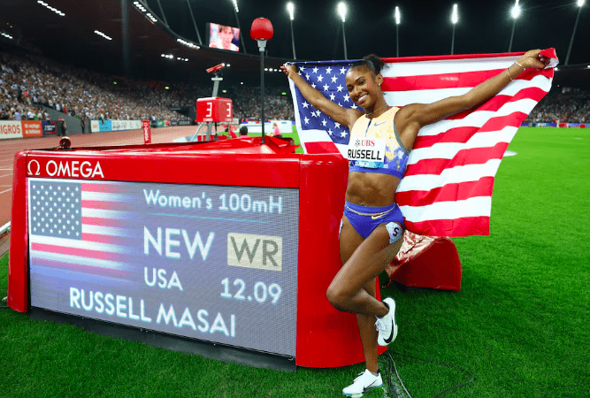 Masai Russell Claims Tobi Amusan’s 100m Hurdles World Record2