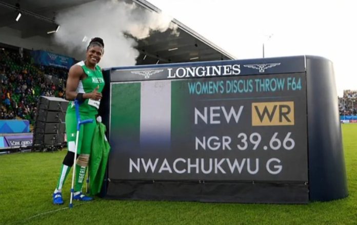 Team Nigeria's Goodness Nwachukwu Smashes Discus Throw World Record at 2026 Commonwealth Games.