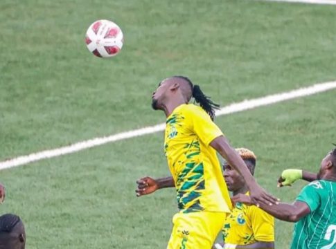 Action during CAF Confederation Cup First Preliminary Round match between Nigeria's El Kanemi Warriors and Guinea-Bissau’s UDIB.