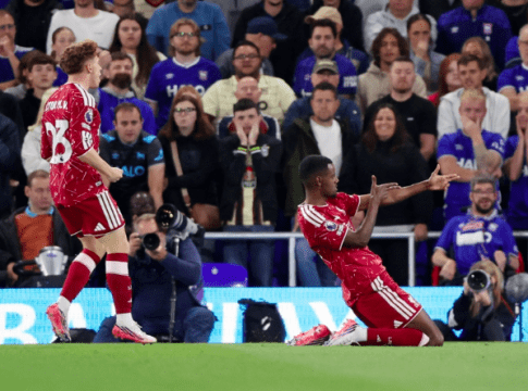 Liverpool's Alexander Isak celebrates goal.