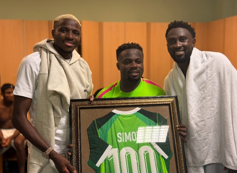 Moses Simon Makes 100th Appearance for the Super Eagles of Nigeria.