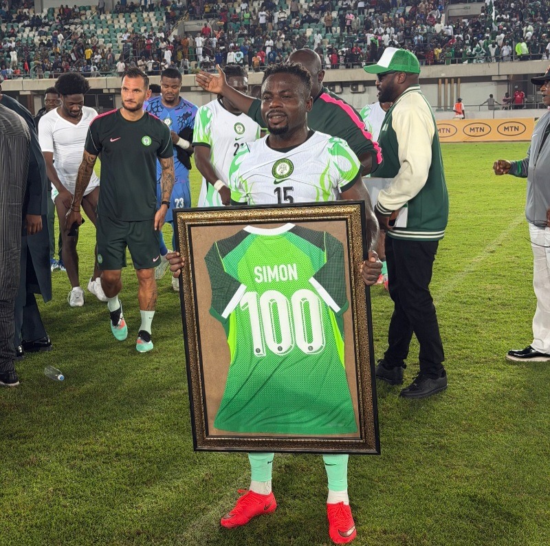 Moses Simon Makes 100th Appearance for the Super Eagles of Nigeria.