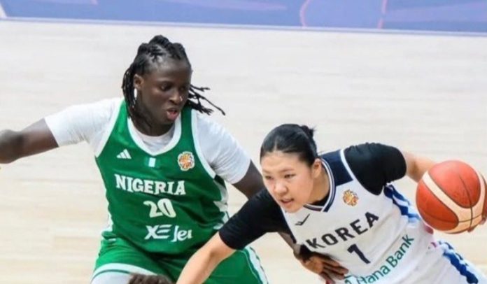 Action during 2026 FIBA World Cup game between Nigeria and South Korea.