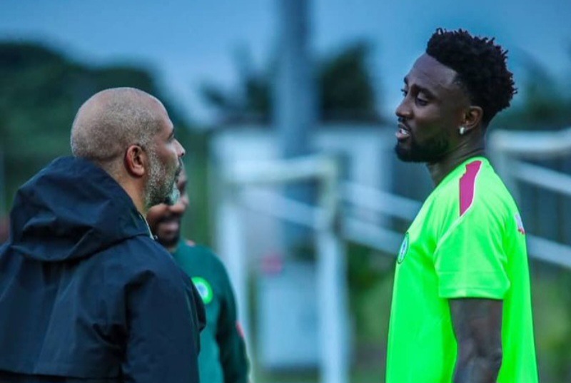 The Super Eagles of Nigeria in training