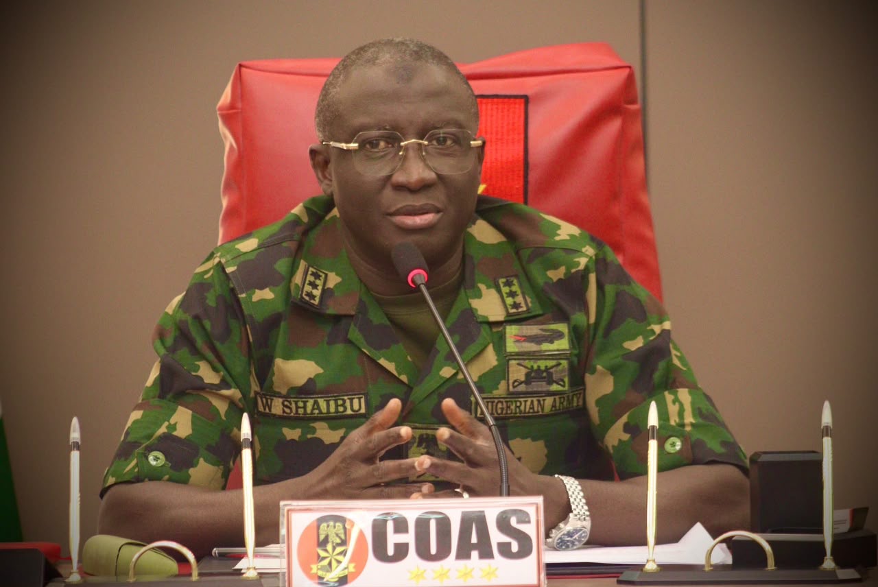 The Chief of Army Staff, Lieutenant General Waidi Shaibu